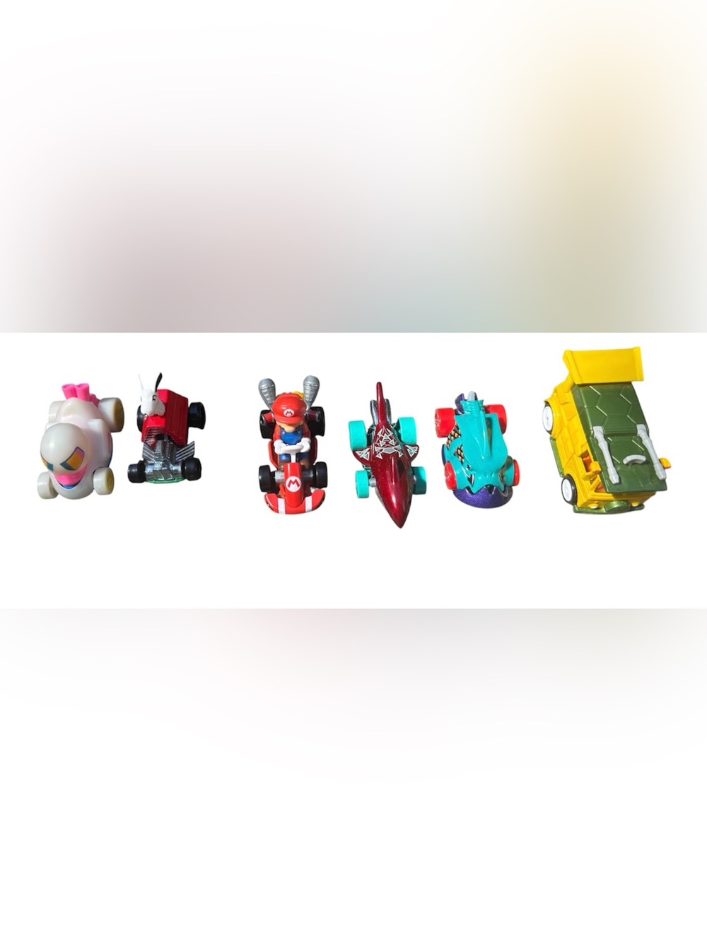Lot Of 6 Hot Wheels Nintendo Mario Kart 2" Cars Diecast